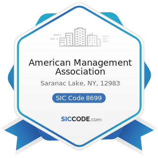 American Management Association - SIC Code 8699 - Membership Organizations, Not Elsewhere...