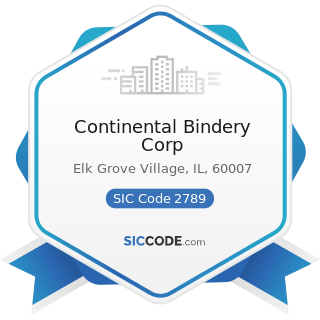 Continental Bindery Corp - SIC Code 2789 - Bookbinding and Related Work