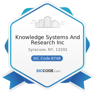 Knowledge Systems And Research Inc - SIC Code 8748 - Business Consulting Services, Not Elsewhere...