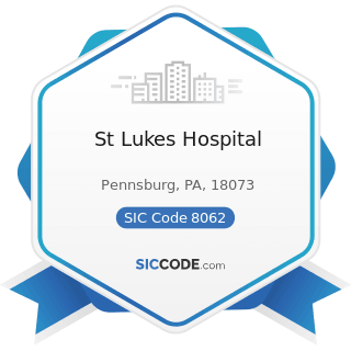 St Lukes Hospital - SIC Code 8062 - General Medical and Surgical Hospitals