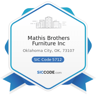 Mathis Brothers Furniture Inc - SIC Code 5712 - Furniture Stores