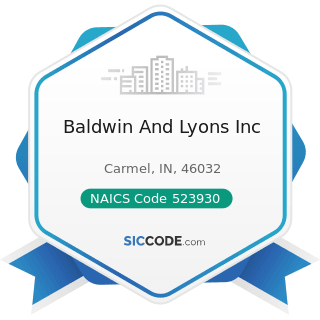 Baldwin And Lyons Inc - NAICS Code 523930 - Investment Advice