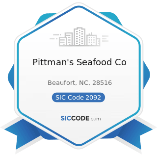 Pittman's Seafood Co - SIC Code 2092 - Prepared Fresh or Frozen Fish and Seafoods