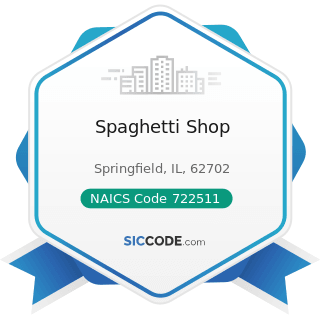 Spaghetti Shop - NAICS Code 722511 - Full-Service Restaurants
