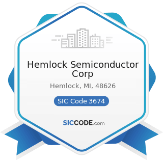 Hemlock Semiconductor Corp - SIC Code 3674 - Semiconductors and Related Devices