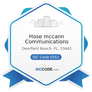 Hose mccann Communications - SIC Code 5551 - Boat Dealers