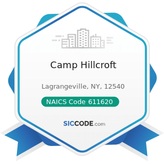 Camp Hillcroft - NAICS Code 611620 - Sports and Recreation Instruction