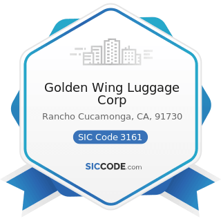 Golden Wing Luggage Corp - SIC Code 3161 - Luggage