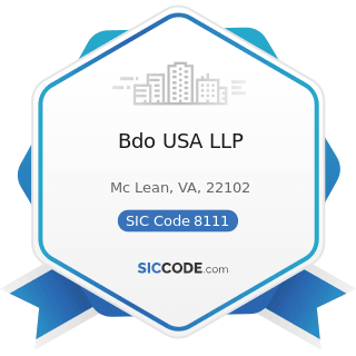 Bdo USA LLP - SIC Code 8111 - Legal Services