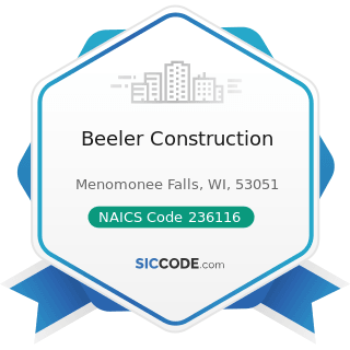 Beeler Construction - NAICS Code 236116 - New Multifamily Housing Construction (except For-Sale...