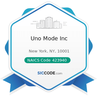 Uno Mode Inc - NAICS Code 423940 - Jewelry, Watch, Precious Stone, and Precious Metal Merchant...