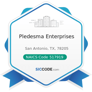 Pledesma Enterprises - NAICS Code 517919 - All Other Telecommunications