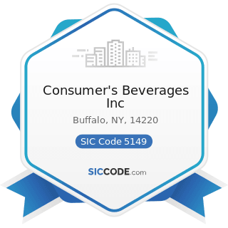 Consumer's Beverages Inc - SIC Code 5149 - Groceries and Related Products, Not Elsewhere...