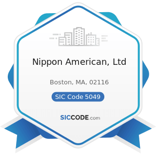 Nippon American, Ltd - SIC Code 5049 - Professional Equipment and Supplies, Not Elsewhere...