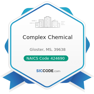 Complex Chemical - NAICS Code 424690 - Other Chemical and Allied Products Merchant Wholesalers
