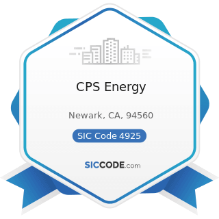 CPS Energy - SIC Code 4925 - Mixed, Manufactured, or Liquefied Petroleum Gas Production and/or...