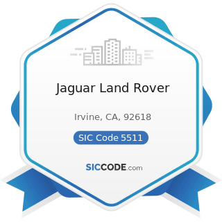Jaguar Land Rover - SIC Code 5511 - Motor Vehicle Dealers (New and Used)