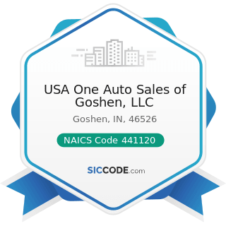 USA One Auto Sales of Goshen, LLC - NAICS Code 441120 - Used Car Dealers