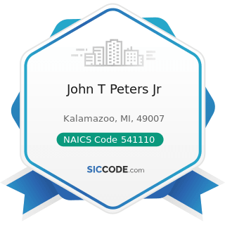 John T Peters Jr - NAICS Code 541110 - Offices of Lawyers