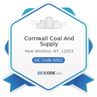 Cornwall Coal And Supply - SIC Code 5052 - Coal and other Minerals and Ores