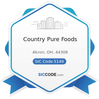 Country Pure Foods - SIC Code 5149 - Groceries and Related Products, Not Elsewhere Classified