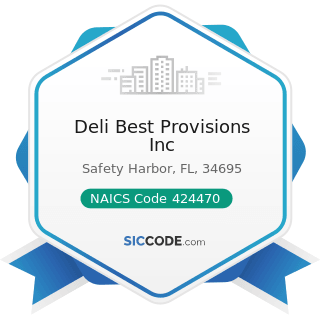 Deli Best Provisions Inc - NAICS Code 424470 - Meat and Meat Product Merchant Wholesalers