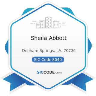 Sheila Abbott - SIC Code 8049 - Offices and Clinics of Health Practitioners, Not Elsewhere...