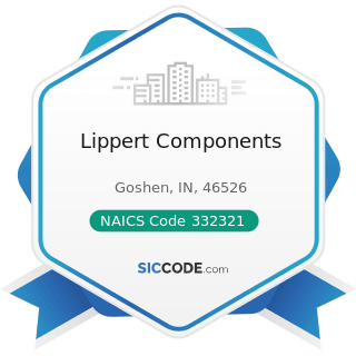 Lippert Components - NAICS Code 332321 - Metal Window and Door Manufacturing