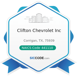 Clifton Chevrolet Inc - NAICS Code 441110 - New Car Dealers