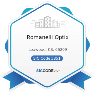 Romanelli Optix - SIC Code 3851 - Ophthalmic Goods