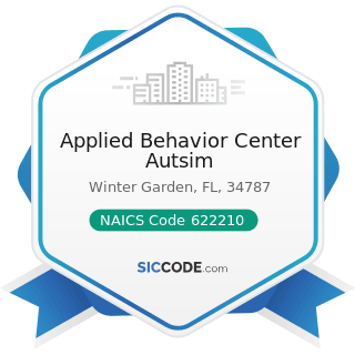 Applied Behavior Center Autsim - NAICS Code 622210 - Psychiatric and Substance Abuse Hospitals