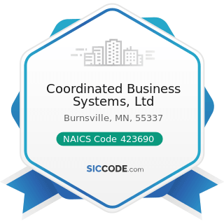 Coordinated Business Systems, Ltd - NAICS Code 423690 - Other Electronic Parts and Equipment...
