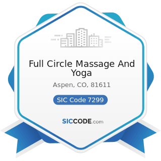 Full Circle Massage And Yoga - SIC Code 7299 - Miscellaneous Personal Services, Not Elsewhere...