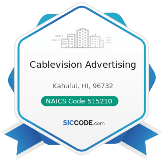 Cablevision Advertising - NAICS Code 515210 - Cable and Other Subscription Programming