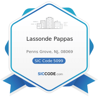 Lassonde Pappas - SIC Code 5099 - Durable Goods, Not Elsewhere Classified