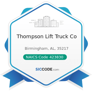 Thompson Lift Truck Co - NAICS Code 423830 - Industrial Machinery and Equipment Merchant...
