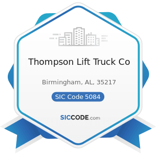 Thompson Lift Truck Co - SIC Code 5084 - Industrial Machinery and Equipment