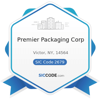 Premier Packaging Corp - SIC Code 2679 - Converted Paper and Paperboard Products, Not Elsewhere...