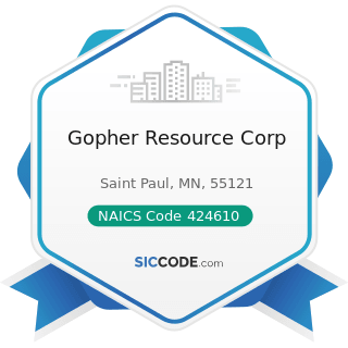 Gopher Resource Corp - NAICS Code 424610 - Plastics Materials and Basic Forms and Shapes...