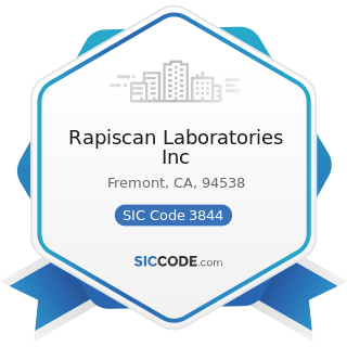 Rapiscan Laboratories Inc - SIC Code 3844 - X-ray Apparatus and Tubes and Related Irradiation...