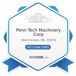 Penn Tech Machinery Corp - SIC Code 3565 - Packaging Machinery