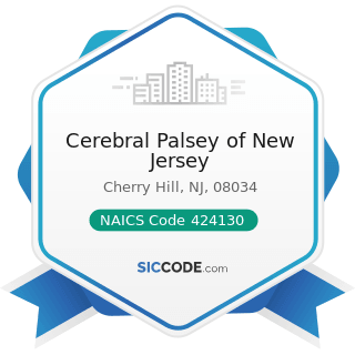 Cerebral Palsey of New Jersey - NAICS Code 424130 - Industrial and Personal Service Paper...