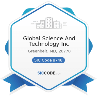 Global Science And Technology Inc - SIC Code 8748 - Business Consulting Services, Not Elsewhere...