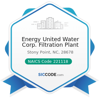Energy United Water Corp. Filtration Plant - NAICS Code 221118 - Other Electric Power Generation