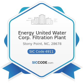 Energy United Water Corp. Filtration Plant - SIC Code 4911 - Electric Services