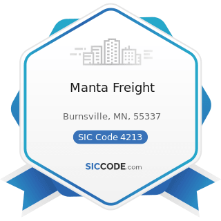 Manta Freight - SIC Code 4213 - Trucking, except Local