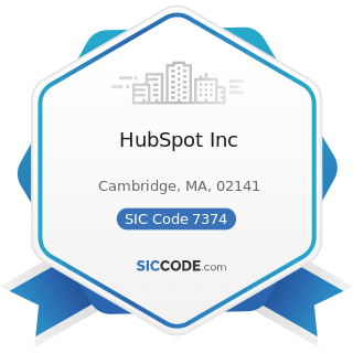 HubSpot Inc - SIC Code 7374 - Computer Processing and Data Preparation and Processing Services