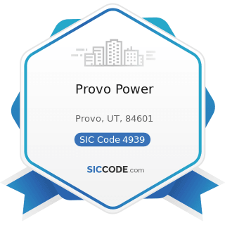 Provo Power - SIC Code 4939 - Combination Utilities, Not Elsewhere Classified