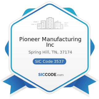 Pioneer Manufacturing Inc - SIC Code 3537 - Industrial Trucks, Tractors, Trailers, and Stackers