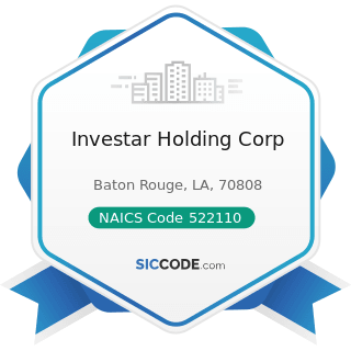 Investar Holding Corp - NAICS Code 522110 - Commercial Banking